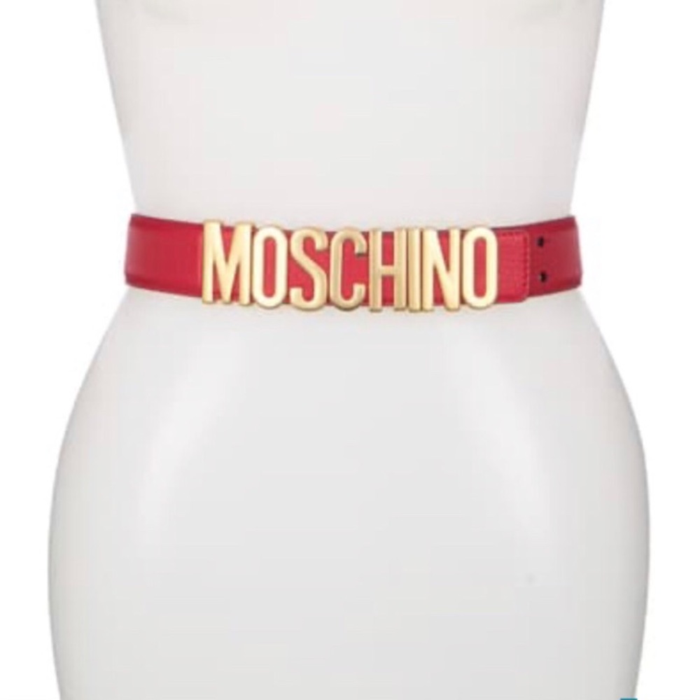 Moschino Inspired Patent Leather Belt